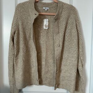 Women's Beige Cardigan Sweater